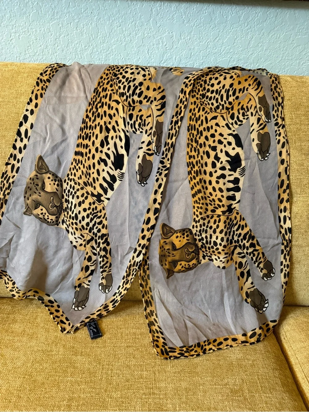 Ciao Bella Boutique tiger silk shawl NEW